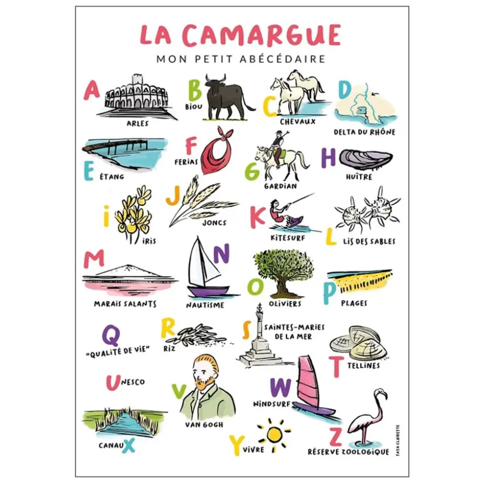 Affiche Abecedaire Camargue | Tata Clairette Clearance