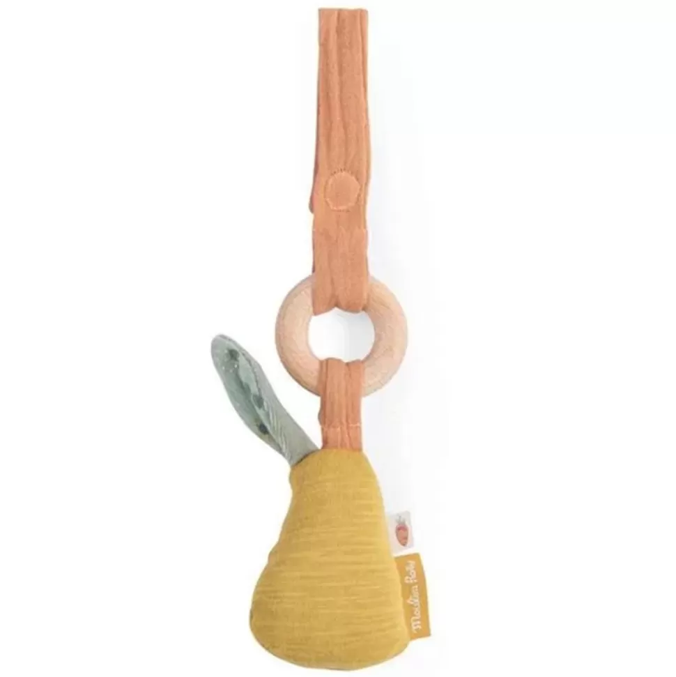 Anneau Hochet Bois Poire - Trois Petits Lapins | Moulin Roty Cheap