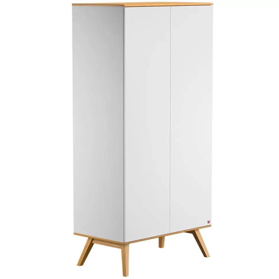 Armoire 2 Portes Nature - Blanc | Vox Meubles Hot