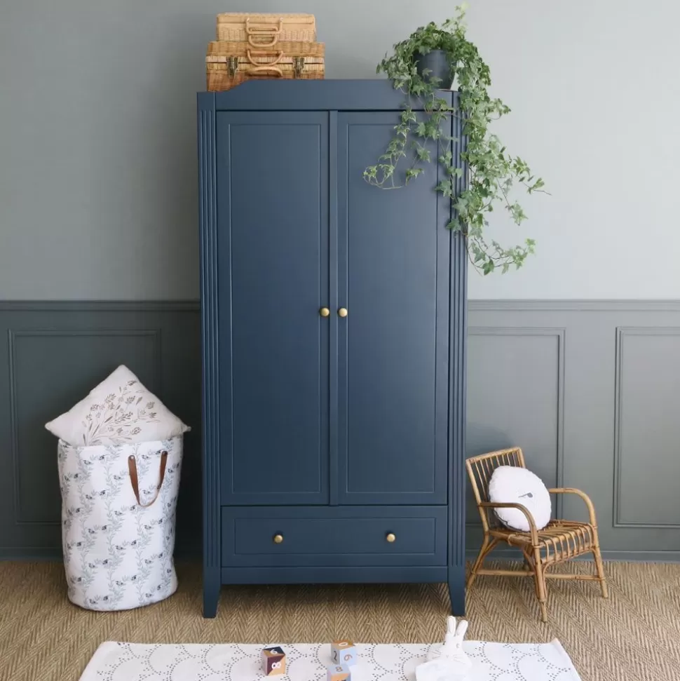 Armoire 2 Portes Opera - Bleu Prestige | Maison Charlotte Sale