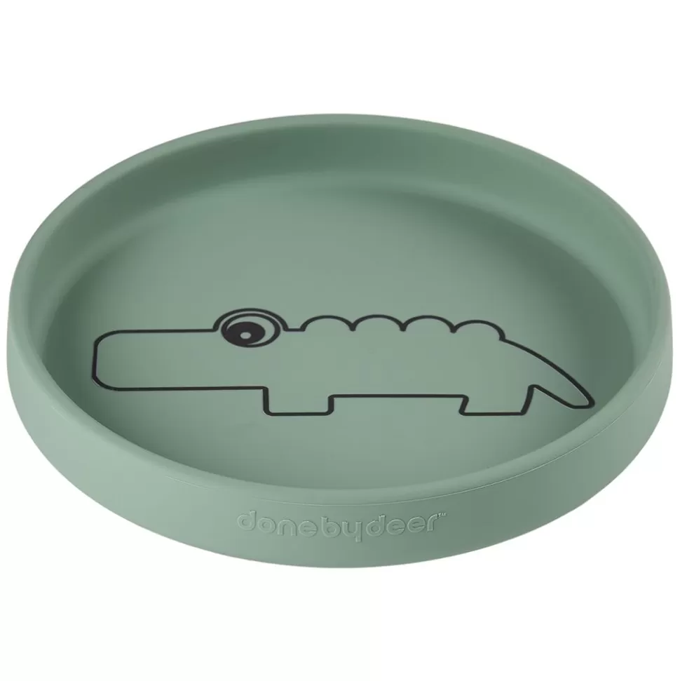 Assiette Silicone - Croco Vert | Done by Deer Store