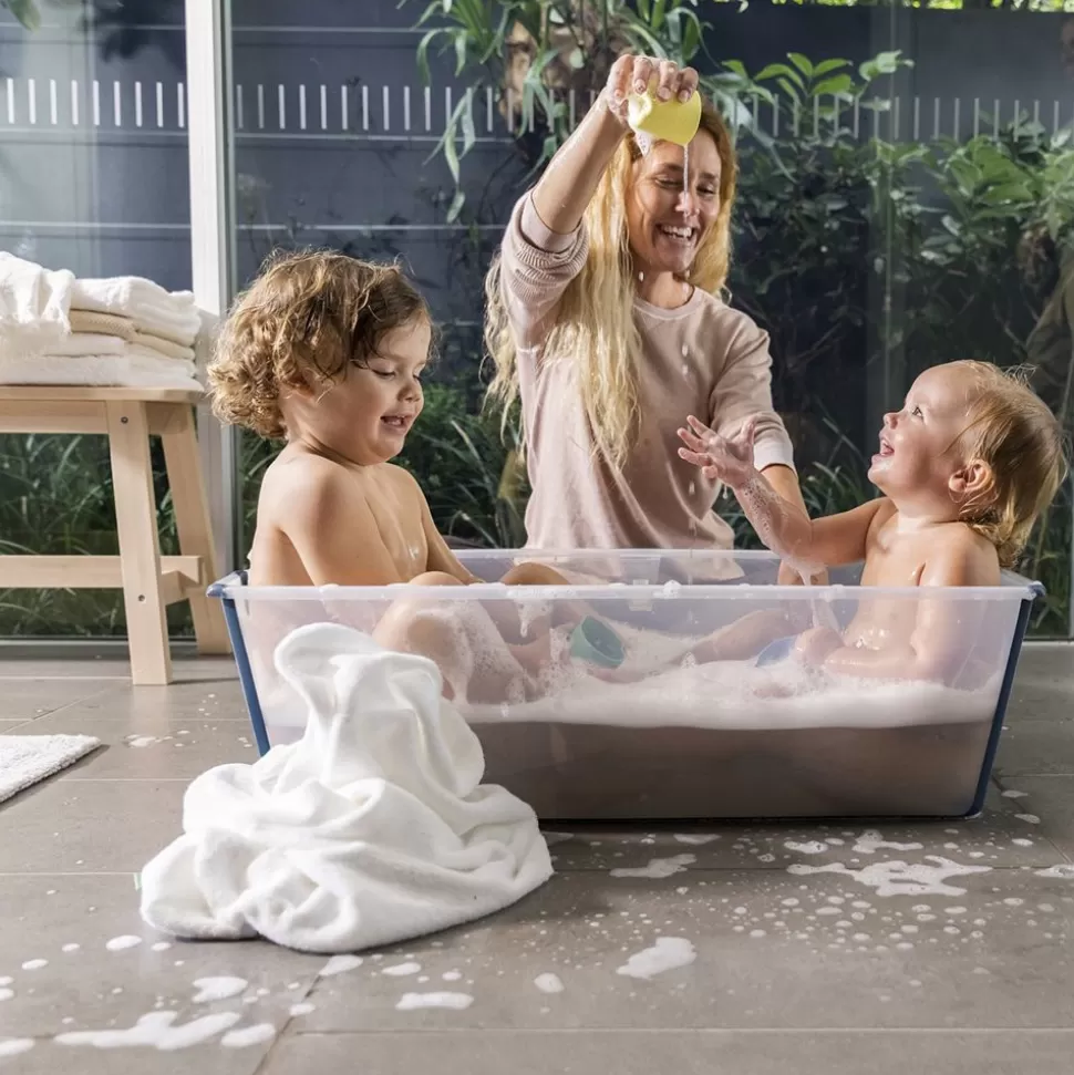 Baignoire Pliable Flexi Bath X-Large - Bleu Transparent | Stokke Sale