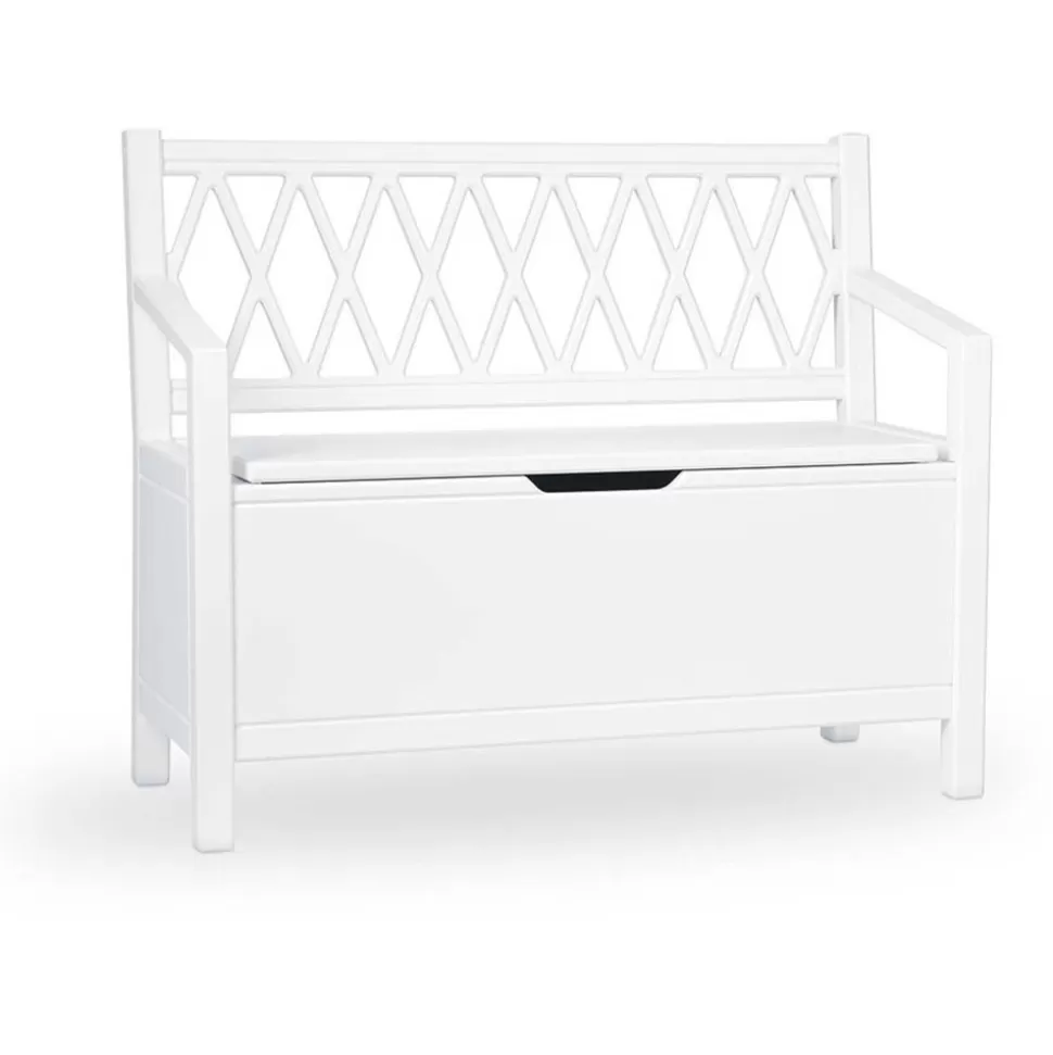 Banc Coffre A Jouets Harlequin - Blanc | Camcam Copenhagen Fashion