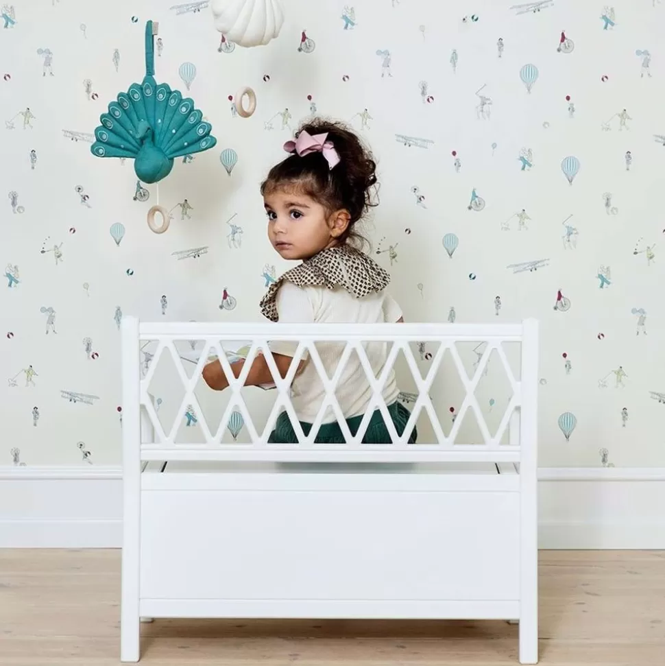 Banc Coffre A Jouets Harlequin - Blanc | Camcam Copenhagen Fashion