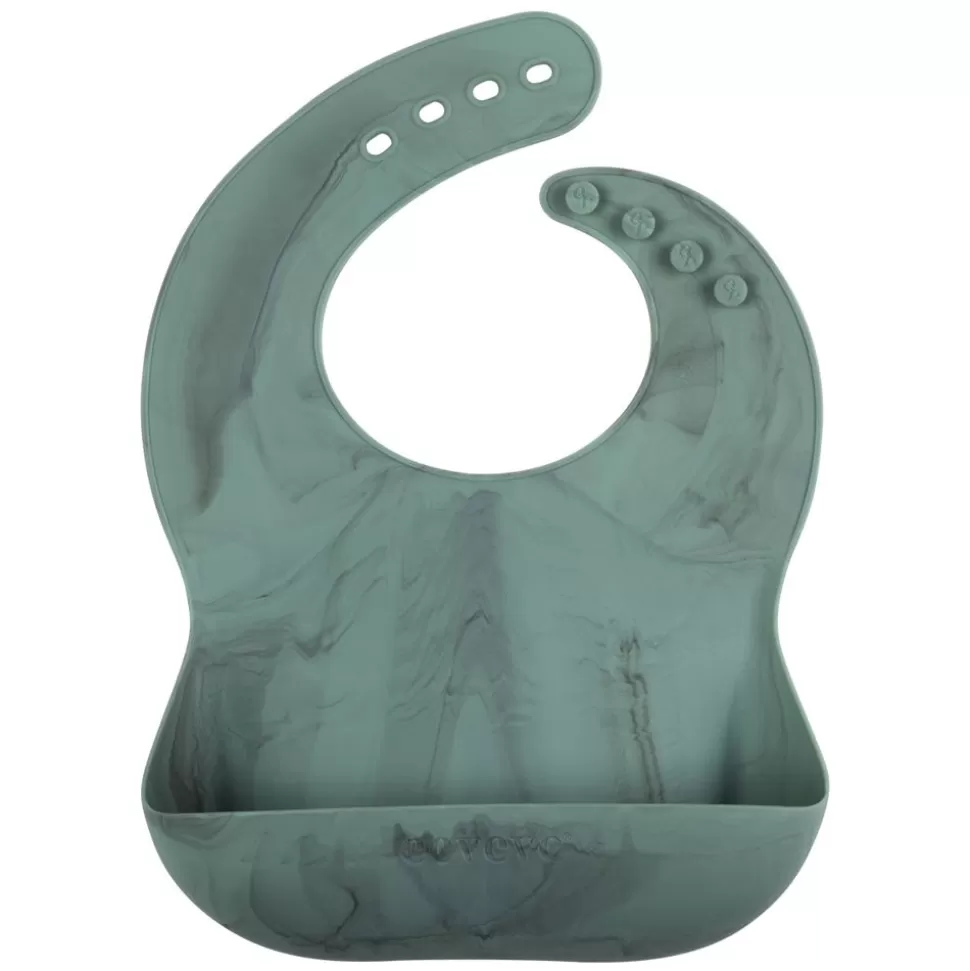 Bavoir Silicone - Marble Seiheki Green | Eeveve Fashion