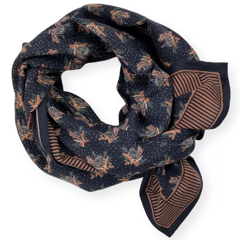 Big Foulard Latika Ananas - Charbon | Apaches Hot