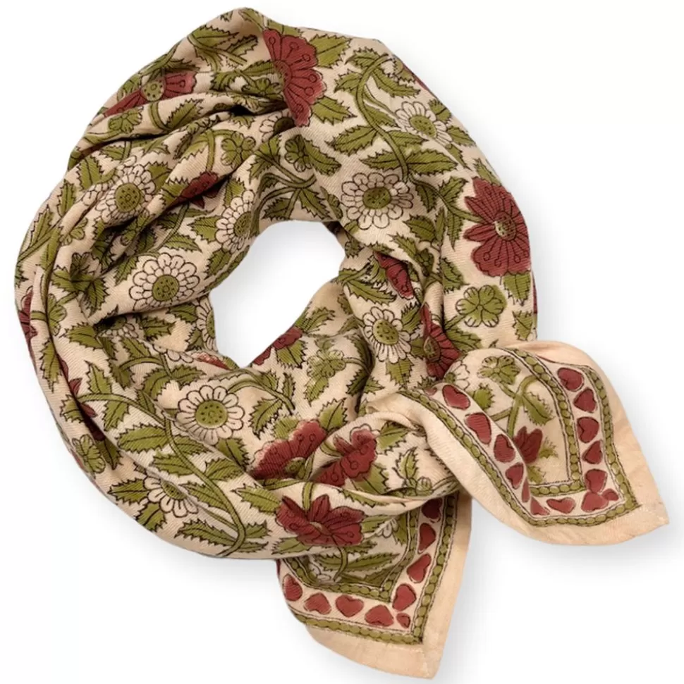 Big Foulard Latika Coeur - Macaron | Apaches Best