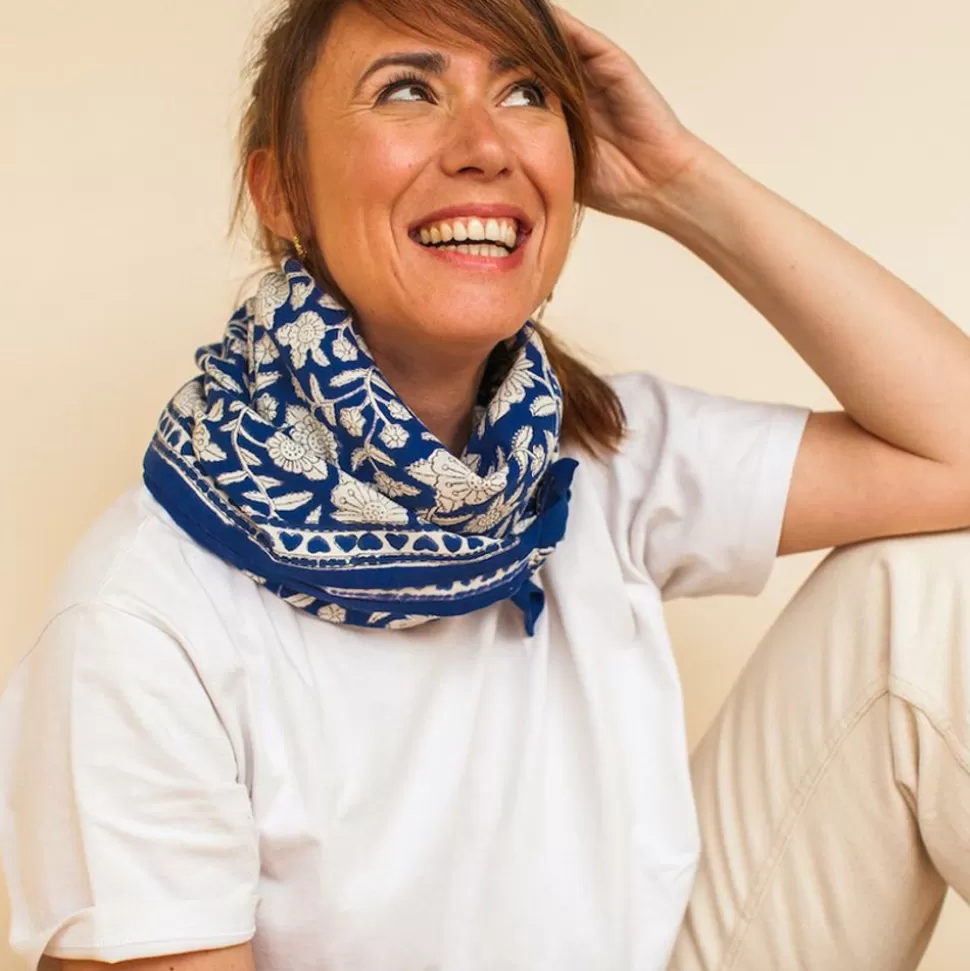 Big Foulard Latika Coeur - Majorelle | Apaches Online