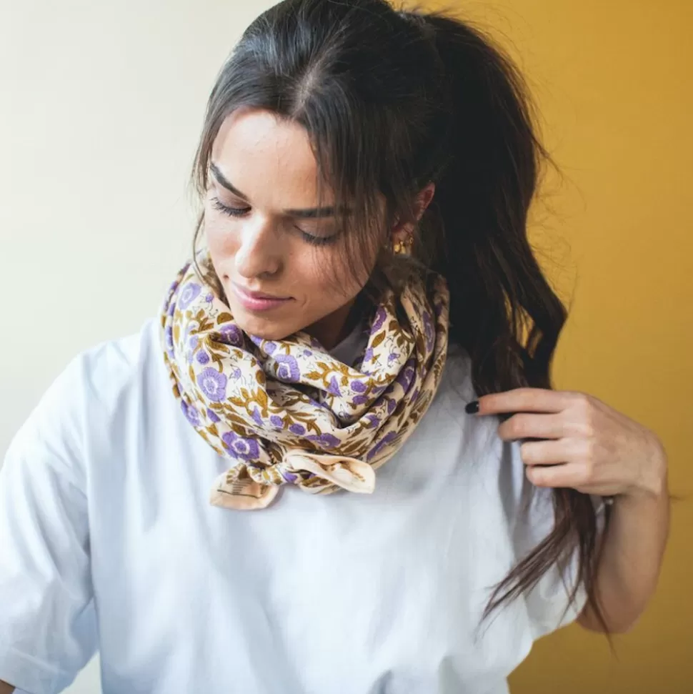 Big Foulard Latika Soleil - Amande | Apaches Fashion