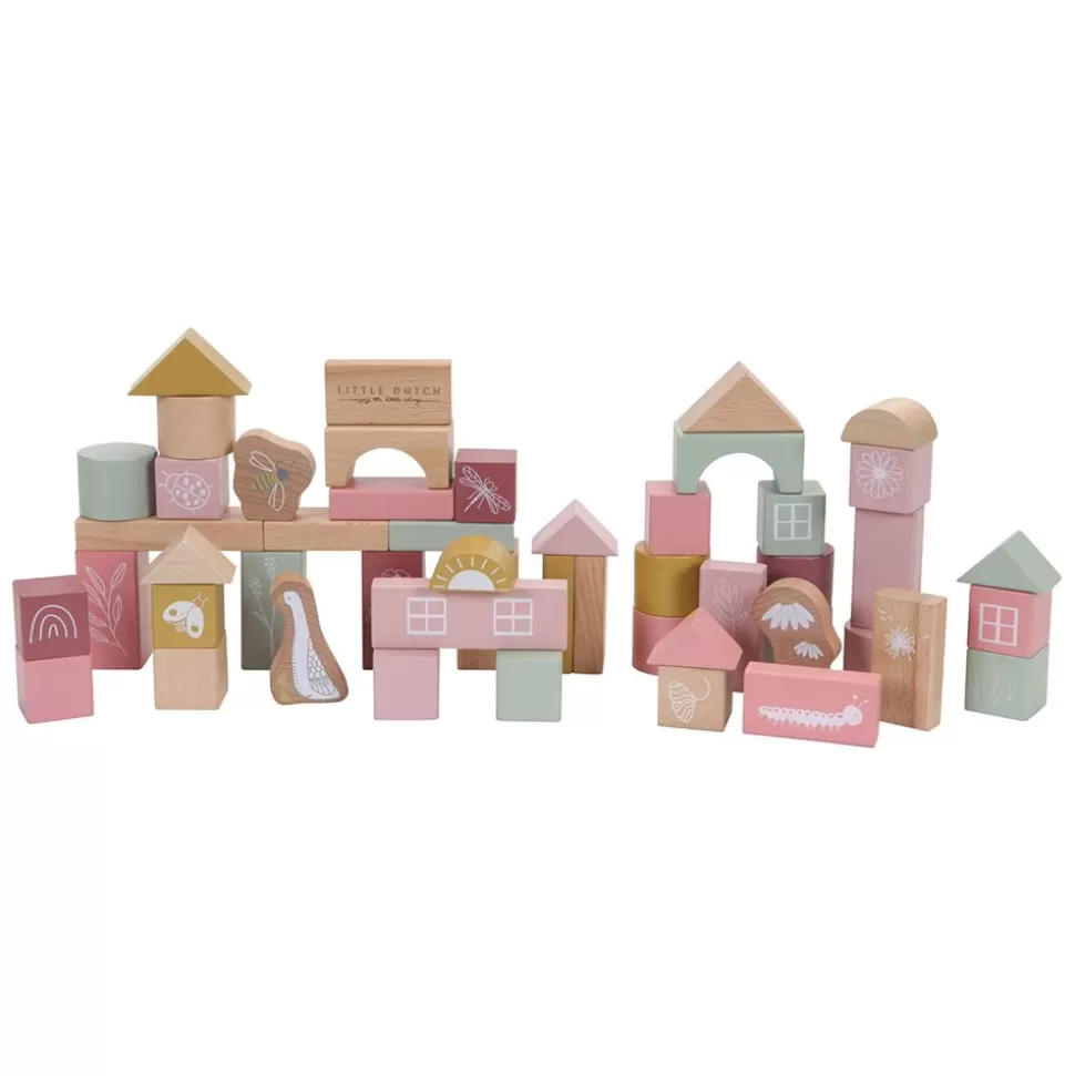 Blocs De Construction En Bois - Rose | Little Dutch Shop