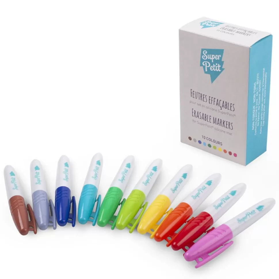 Boite De 10 Feutres Effacables Pour Silicone | Super Petit Discount