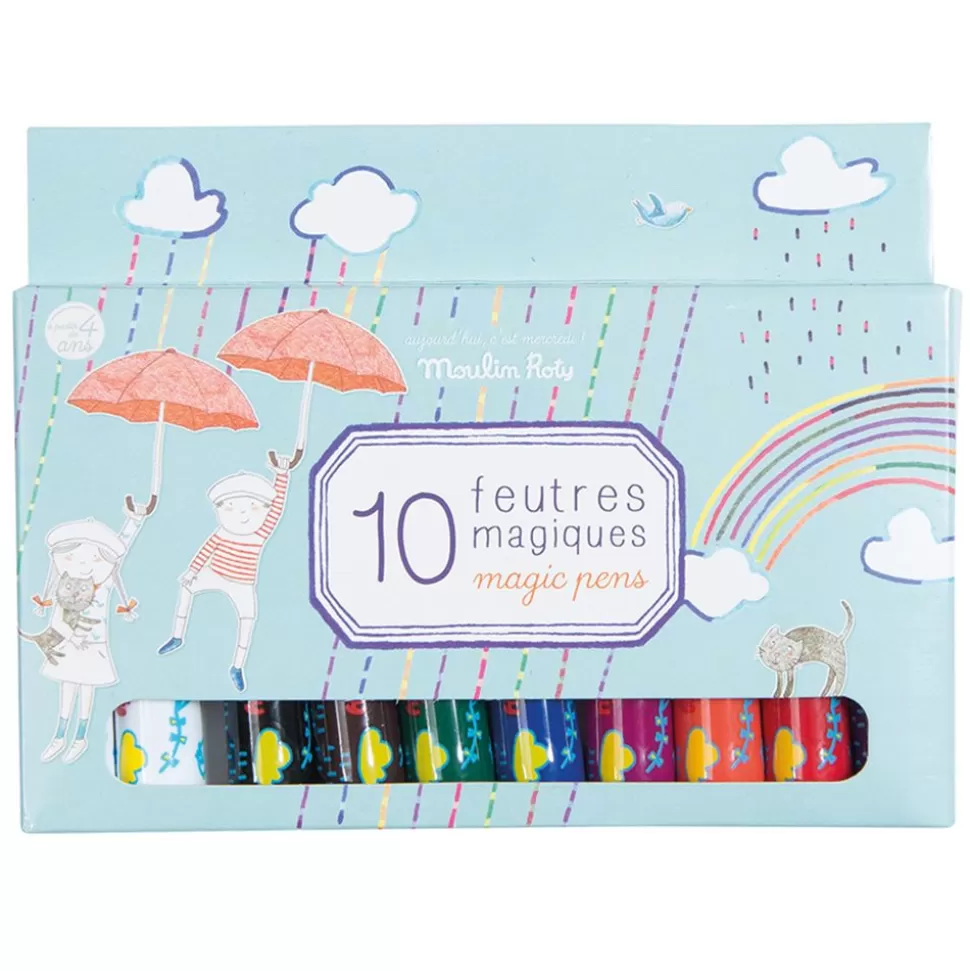 Boite De 10 Feutres Magiques - Aujourd'Hui C'Est Mercredi | Moulin Roty Shop