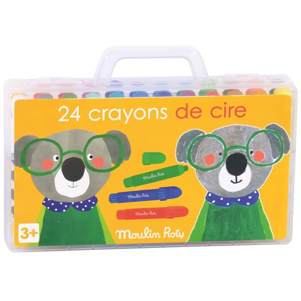 Boite De 24 Crayons De Cire - Les Popipop | Moulin Roty Outlet