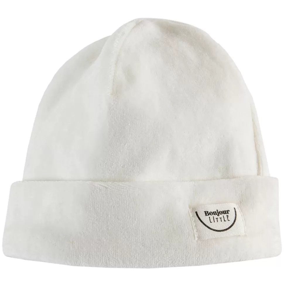 Bonnet Nouveau-Ne Velours Cream - 0/3 Mois | Bonjour Little Clearance