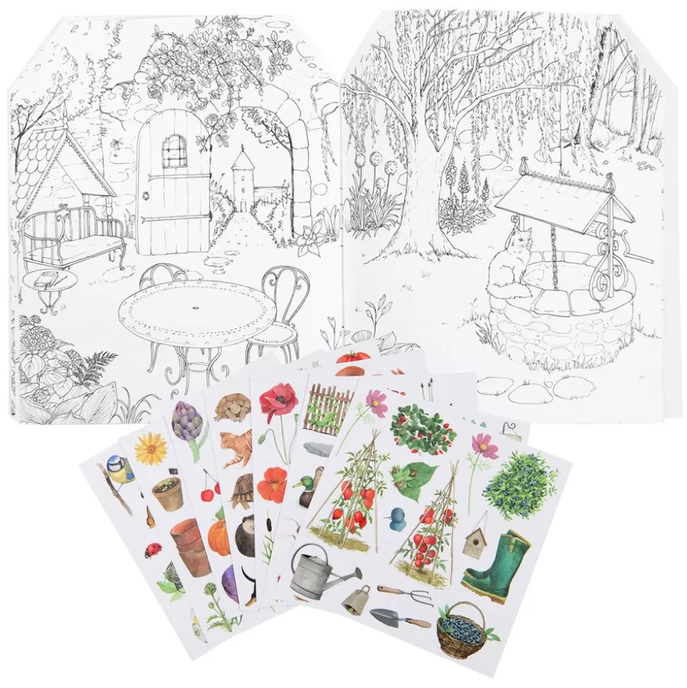 Cahier De Coloriage Et Stickers Le Jardin Du Moulin - Le Jardinier | Moulin Roty Best