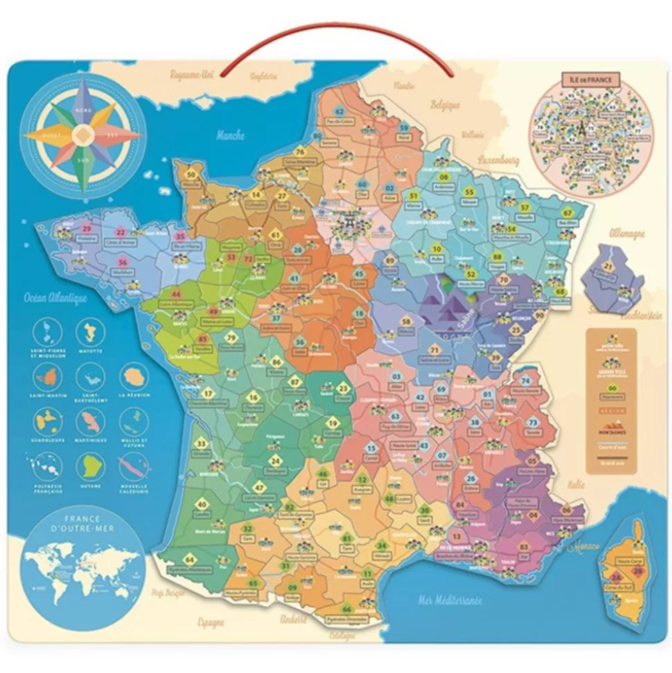 Carte De France Educative Magnetique | Vilac Cheap