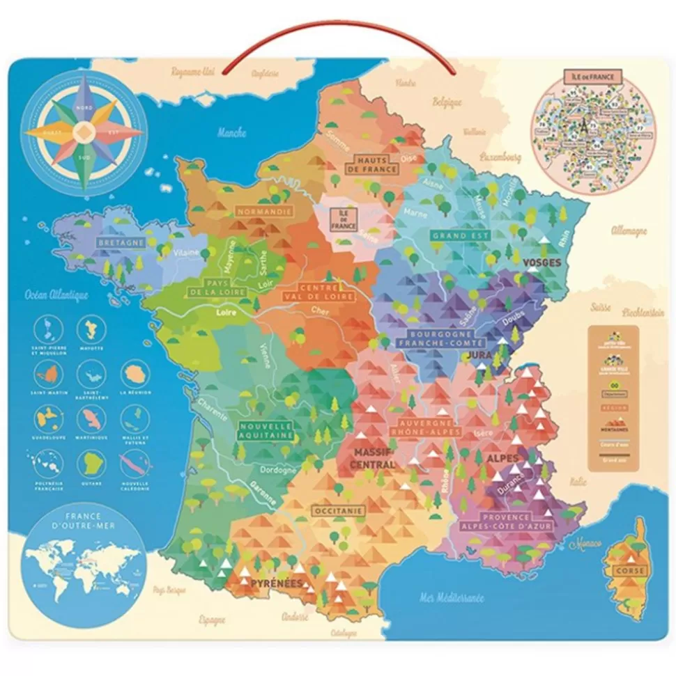 Carte De France Educative Magnetique | Vilac Cheap