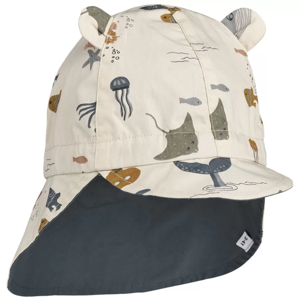 Chapeau Reversible Gorm Sea Creature Sandy - 1/2 Ans | Liewood New