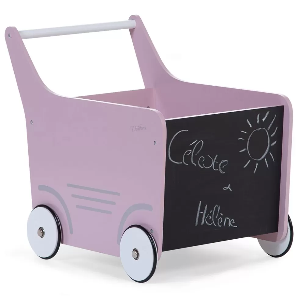 Chariot De Marche En Bois - Rose | Childhome Flash Sale