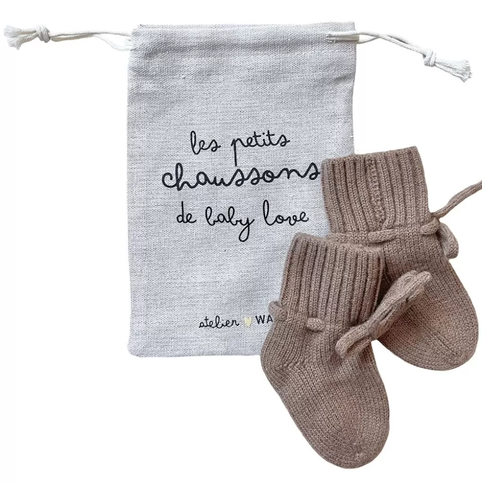 Chaussons Bebe Caramel Baby Love - 0/6 Mois | Atelier Wagram Discount