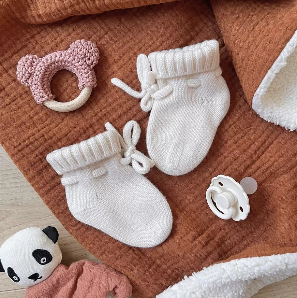 Chaussons Bebe Ecru Baby Love - 0/6 Mois | Atelier Wagram Sale