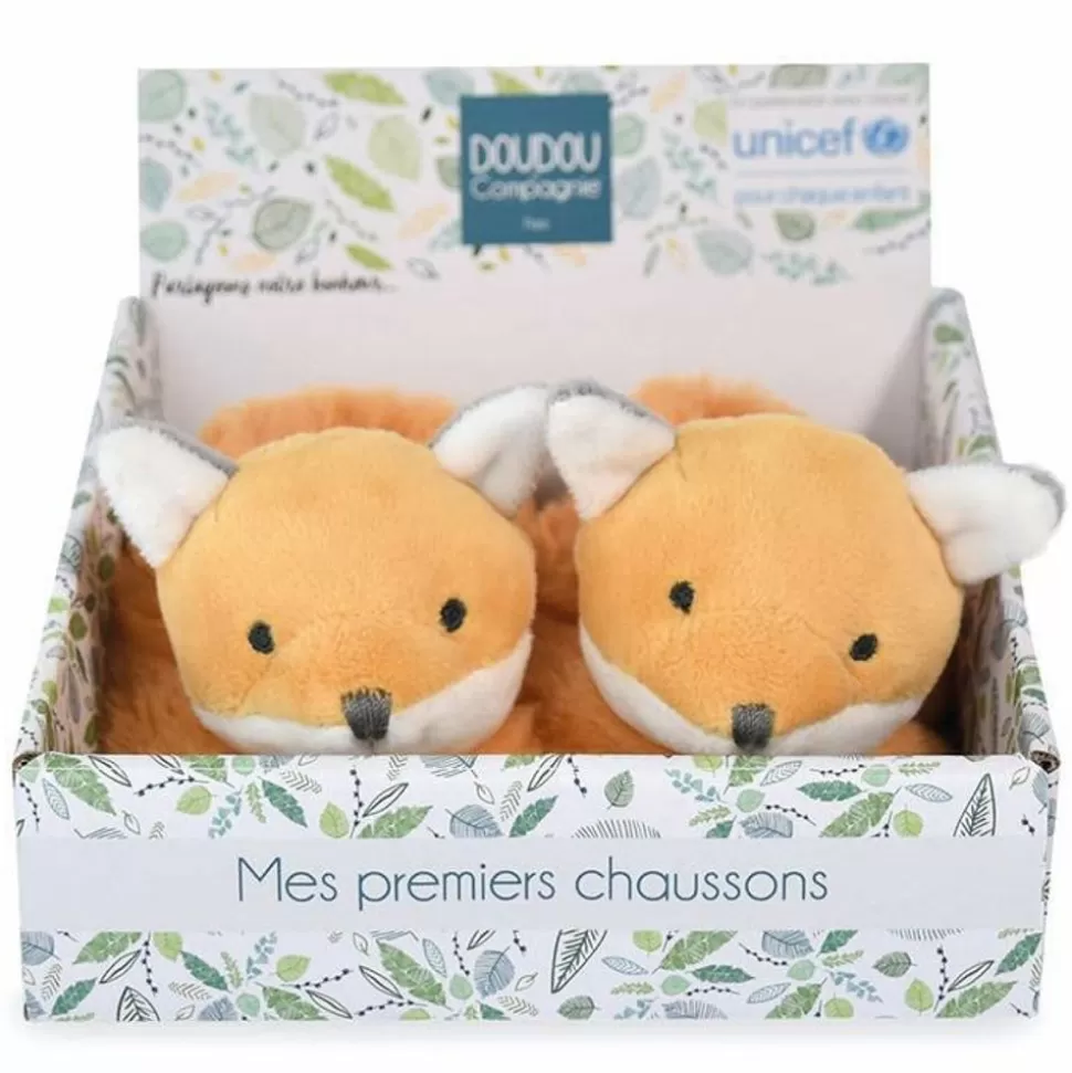 Chaussons Renard Unicef - 0/6 Mois | Doudou et Compagnie Store