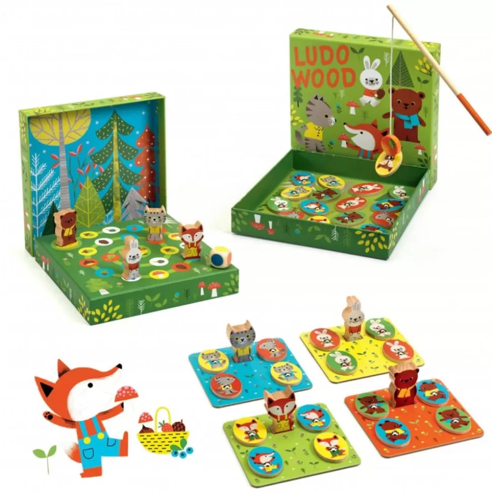 Coffret De 4 Jeux Ludowood | Djeco Outlet