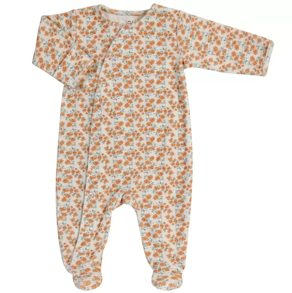 Combinaison Bebe Jour Et Nuit Velours Californian Poppy - 1 Mois | Bonjour Little Best