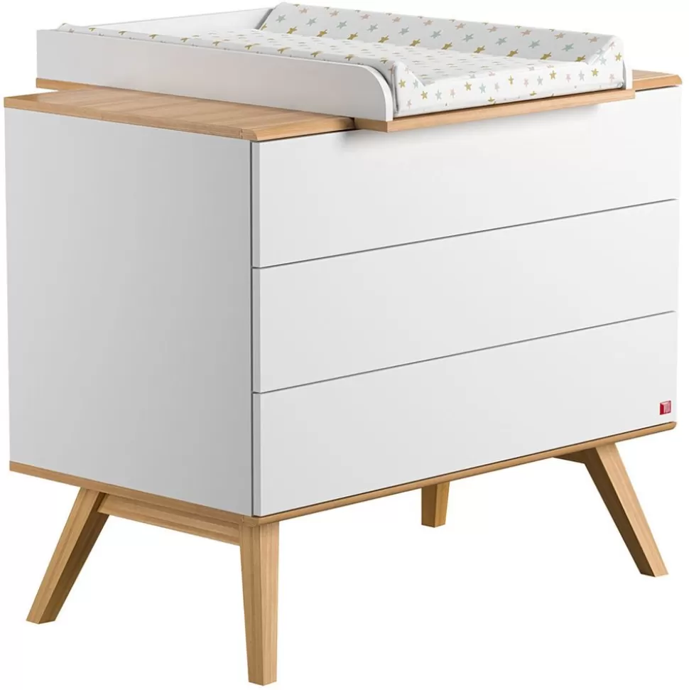 Commode Et Plan A Langer Nature - Blanc | Vox Meubles Fashion