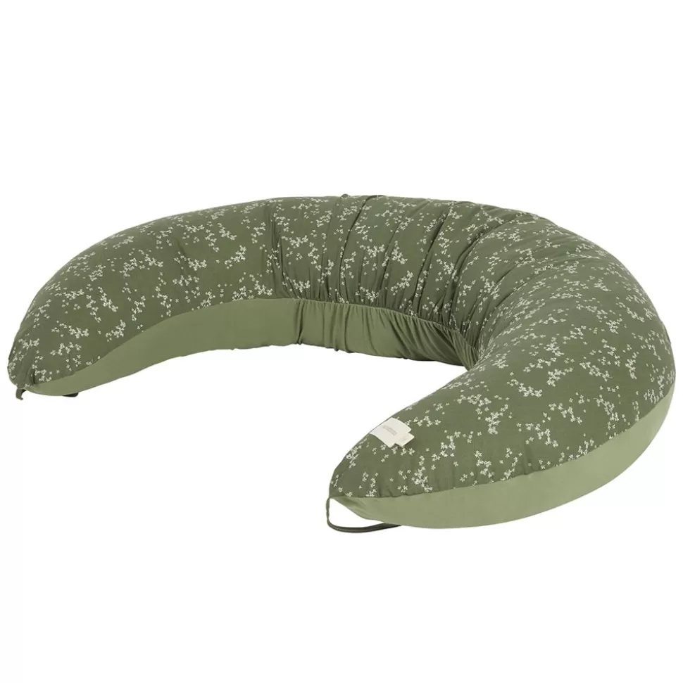 Coussin D'Allaitement Luna Stories - Green Jasmine | Nobodinoz New