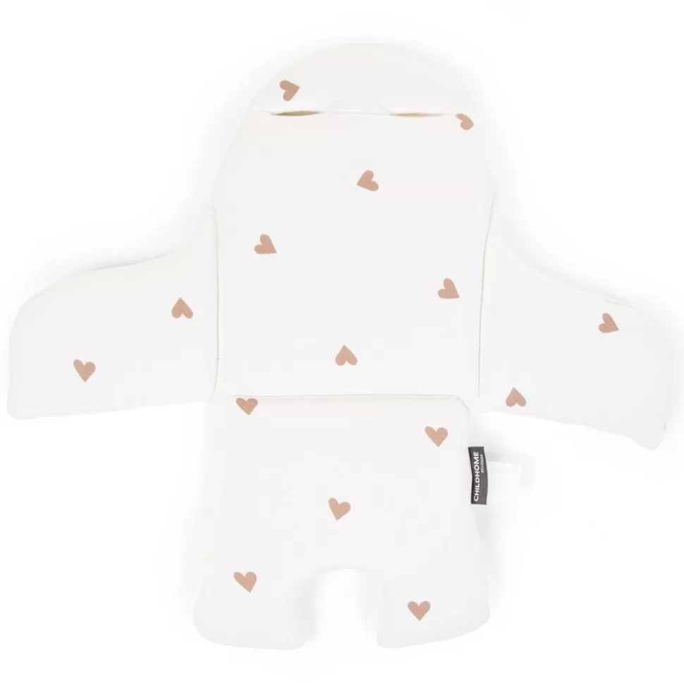 Coussin De Chaise Haute Jersey - Hearts | Childhome Cheap