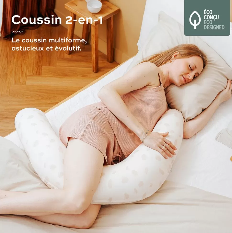 Coussin De Maternite 2-En-1 B. Love - Petals Ecru | Babymoov Shop