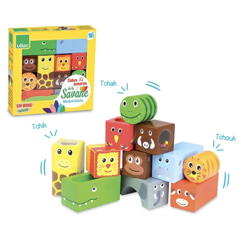 Cubes Animaux De La Savane | Vilac Hot