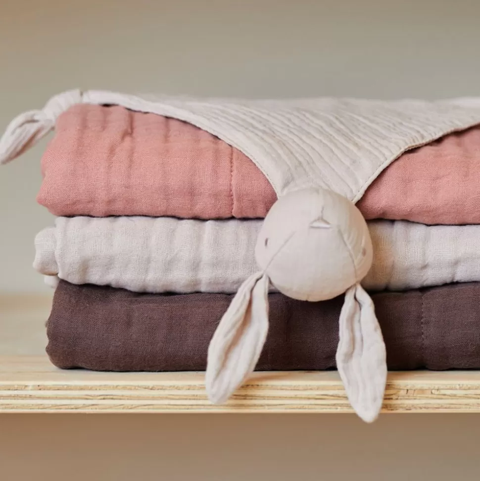 Doudou Attache Sucette Lapin - Nougat | Jollein Sale