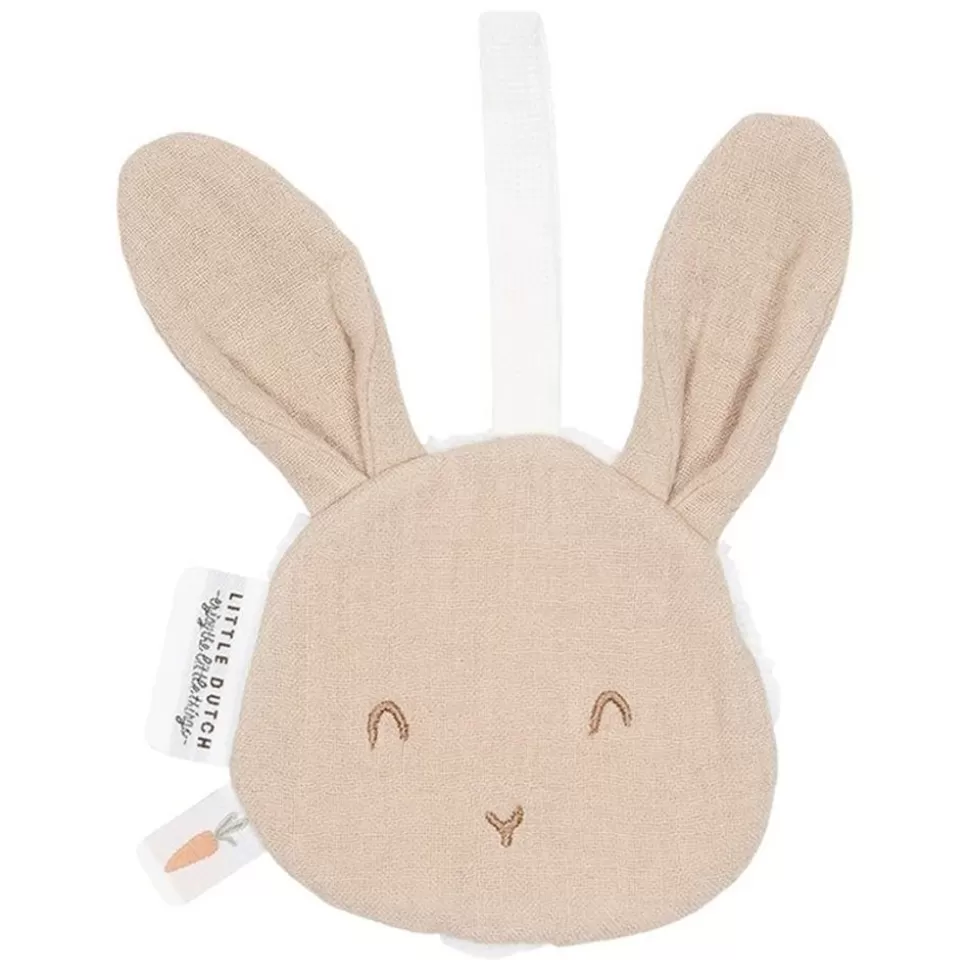 Doudou Attache Sucette Lapin Newborn Naturals - Beige | Little Dutch New