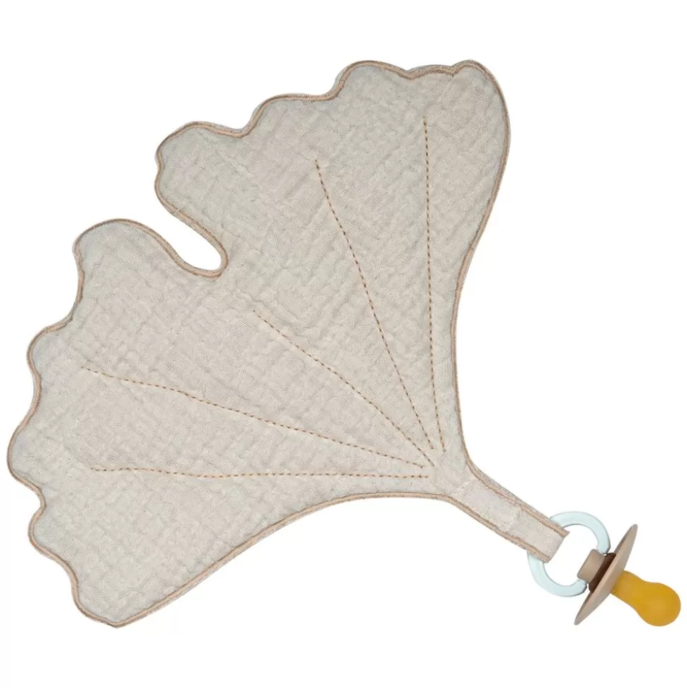 Doudou Attache-Sucette Ginkgo Natural - Argile | Quax Sale