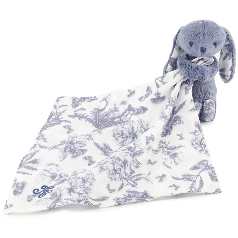 Doudou Augustin Le Lapin - Toile De Jouy Bleu | Tartine et Chocolat Hot