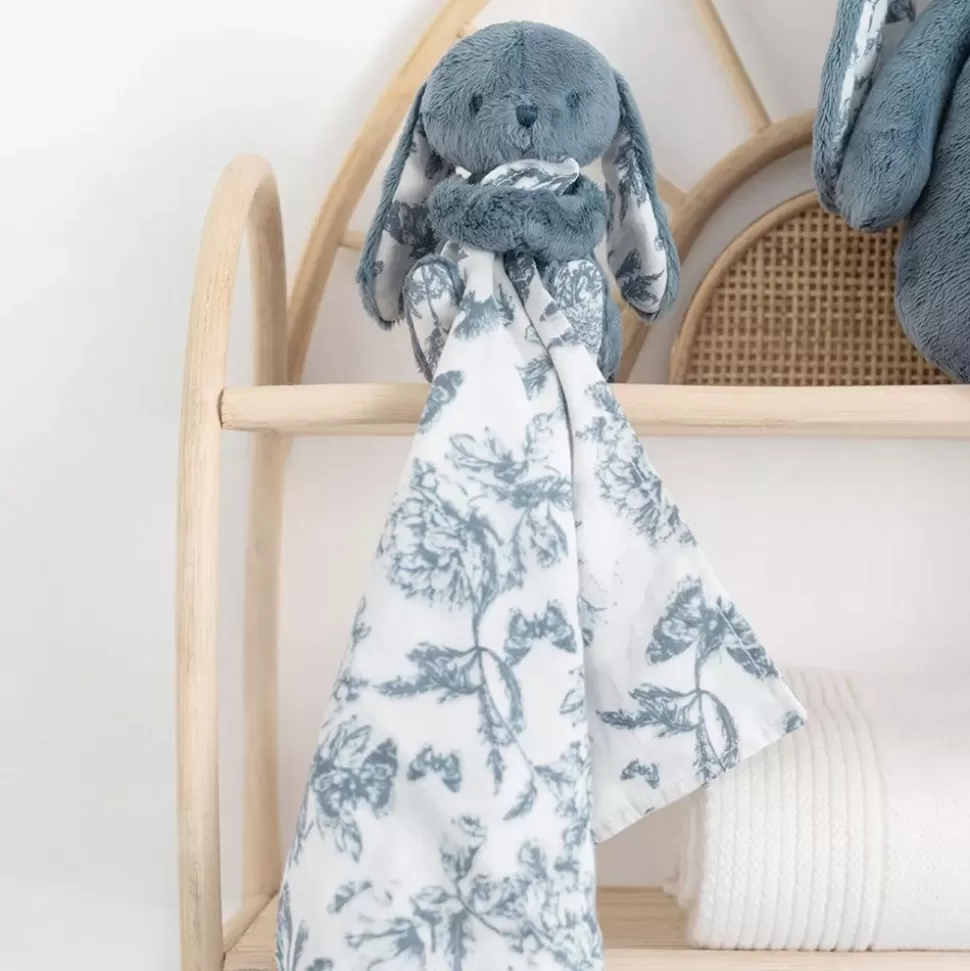 Doudou Augustin Le Lapin - Toile De Jouy Bleu | Tartine et Chocolat Hot