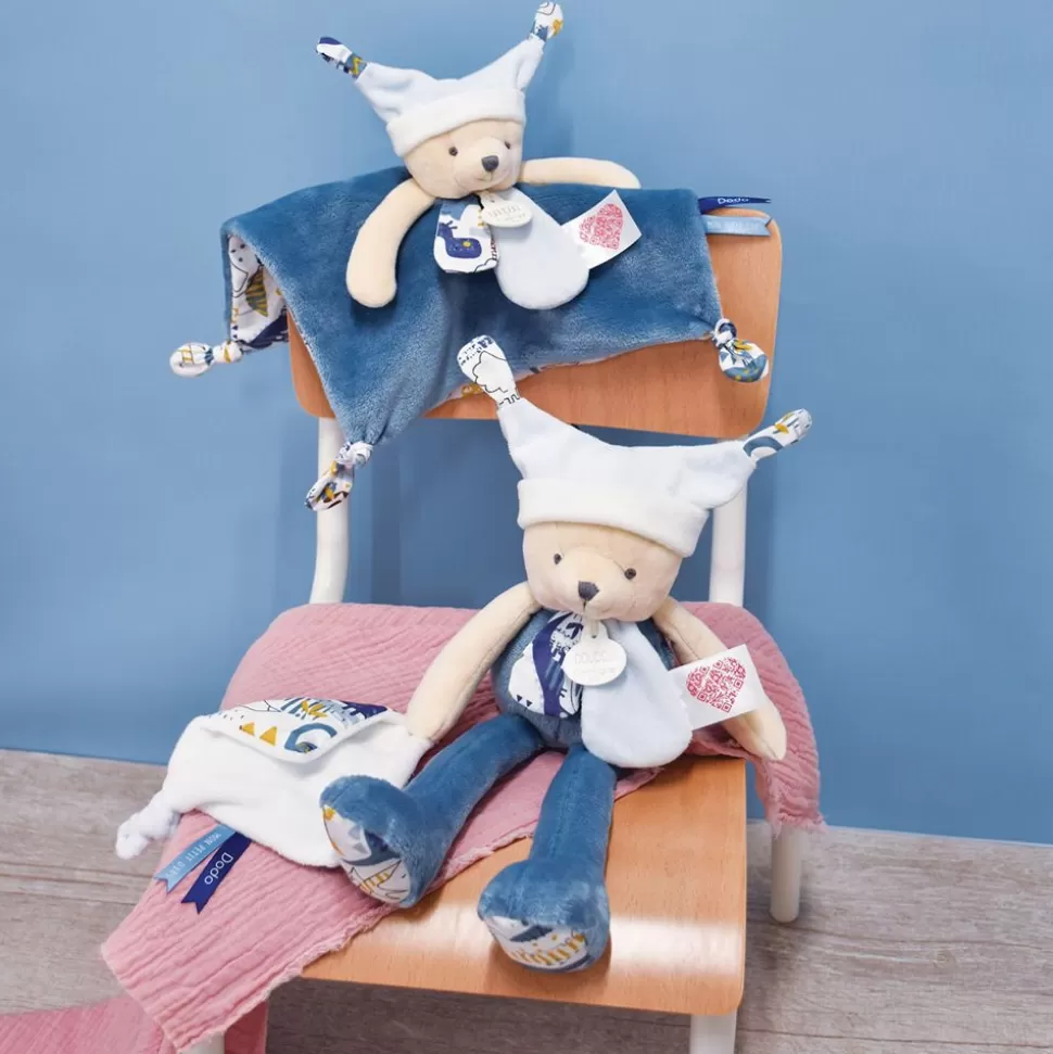 Doudou Ours A Histoires Les Petits Futes - Bleu | Doudou et Compagnie Flash Sale