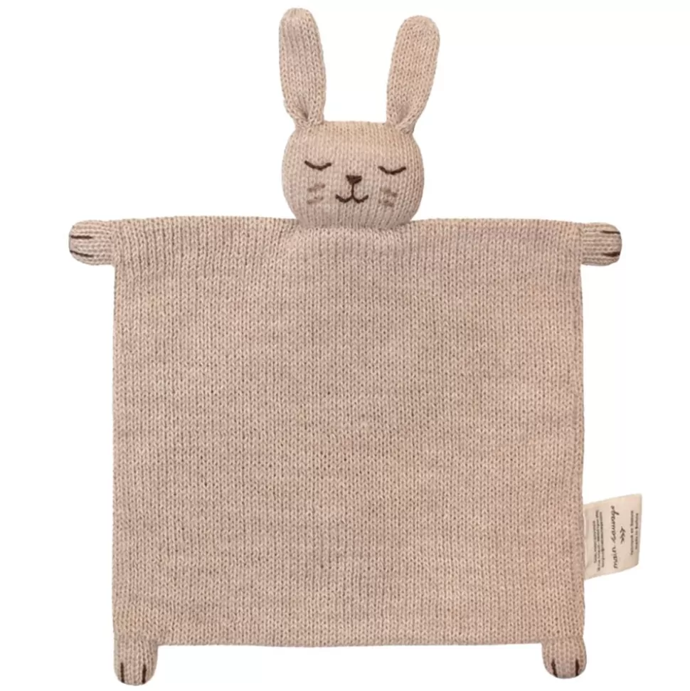 Doudou Plat Tricote Lapin - Sable | Main Sauvage Sale