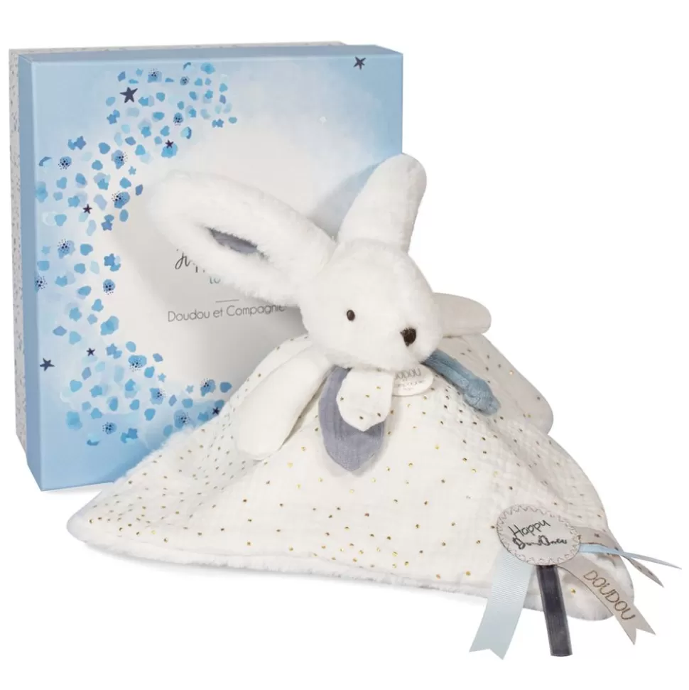 Doudou Pompon Happy Glossy - Blanc | Doudou et Compagnie Best