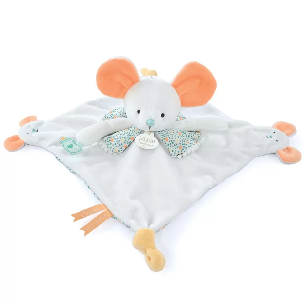 Doudou Souris Blanche Avec Marionnettes A Doigt Les Petits Futes | Doudou et Compagnie Online