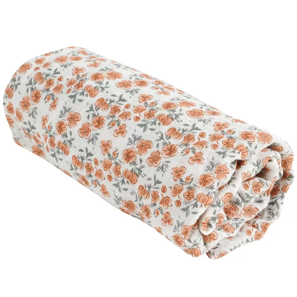 Drap Housse Californian Poppy - 70 X 140 Cm | Bonjour Little Best Sale