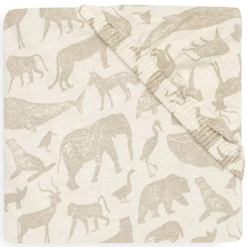 Drap Housse Jersey Animals Nougat - 70 X 140 Cm | Jollein New