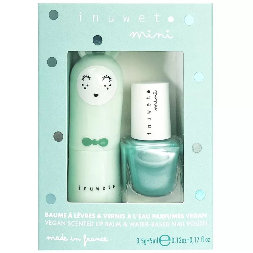 Duo De Baume A Levres Lapin Et Vernis A L'Eau - Pomme | inuwet Store