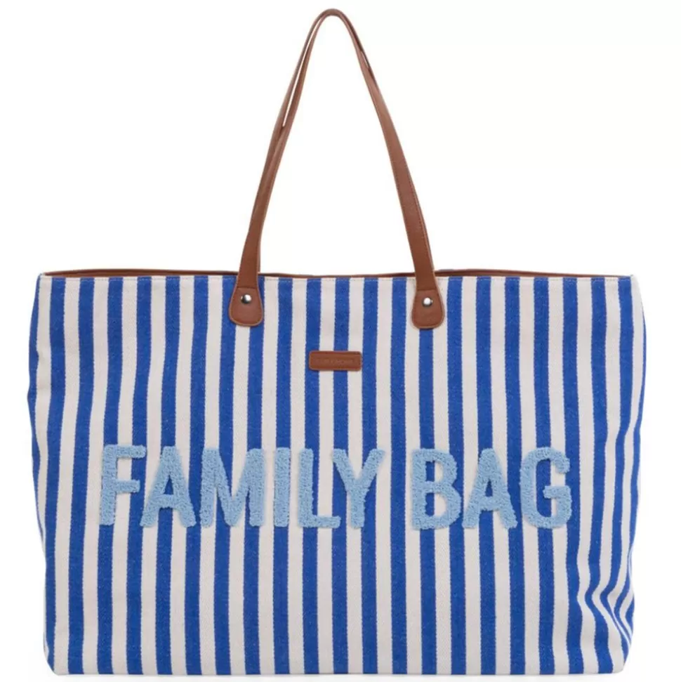 Family Bag - Rayures Bleu Electrique Bleu Clair | Childhome Shop