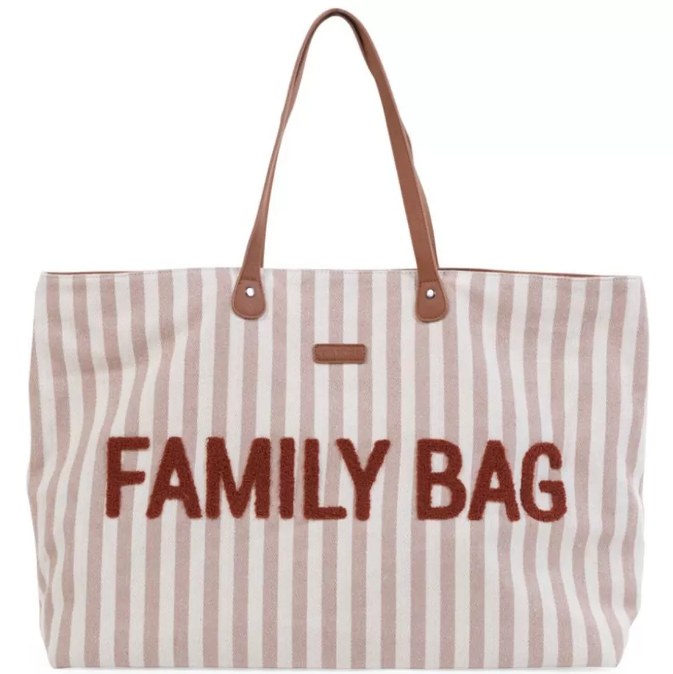 Family Bag - Rayures Nude Terracotta | Childhome Sale