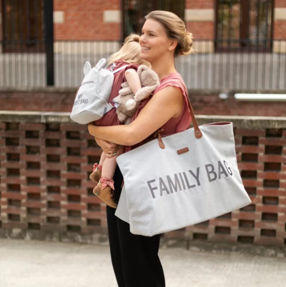 Family Bag Canvas - Gris | Childhome New