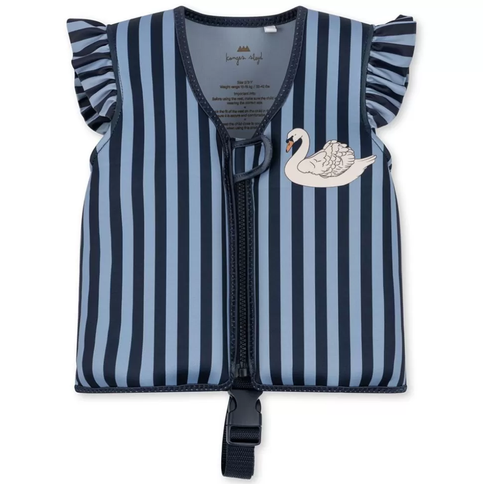 Gilet De Nage Swan Stripes - 2/3 Ans | Konges Sløjd Store