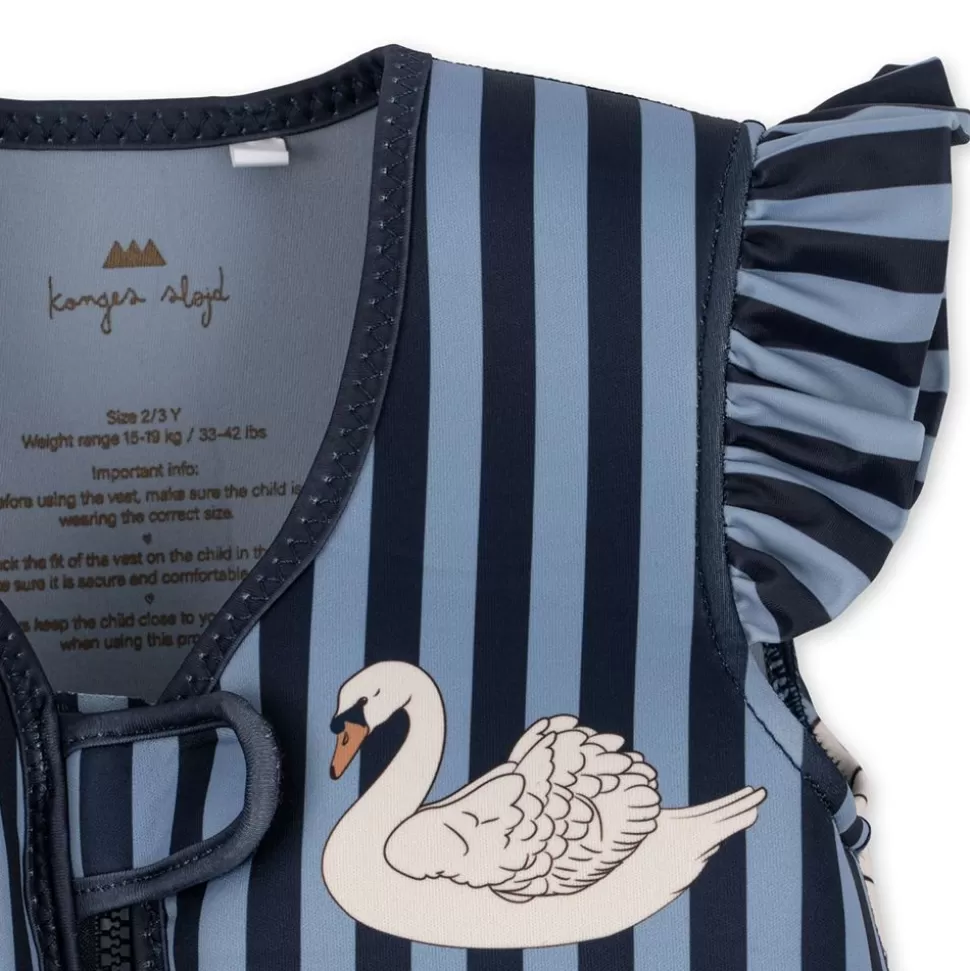 Gilet De Nage Swan Stripes - 2/3 Ans | Konges Sløjd Store